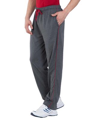 grey cotton full length track pant - 13121369 - Standard Image - 2