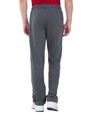 grey cotton full length track pant - 13121369 - Standard Image - 3
