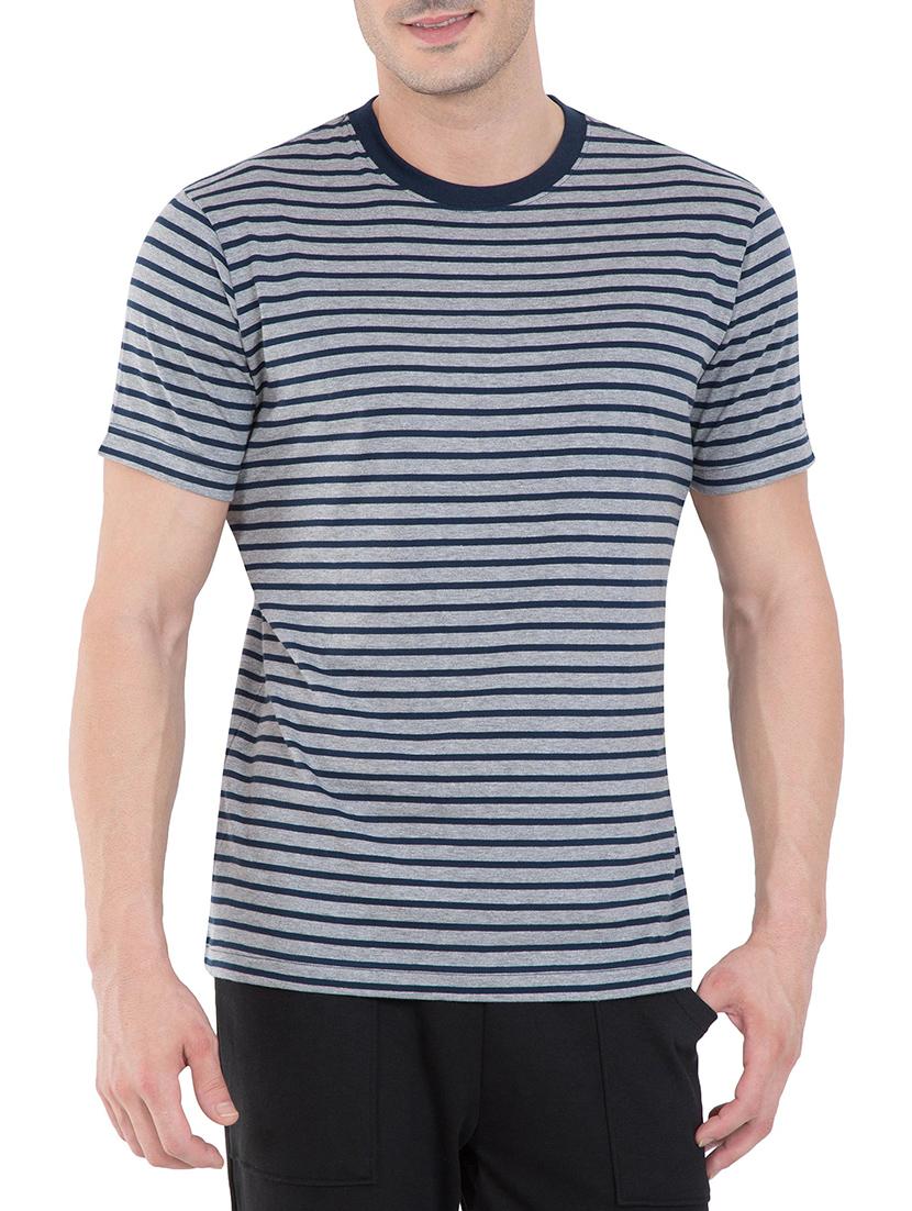 navy blue cotton t-shirt - 13121484 - Zoom Image - 1