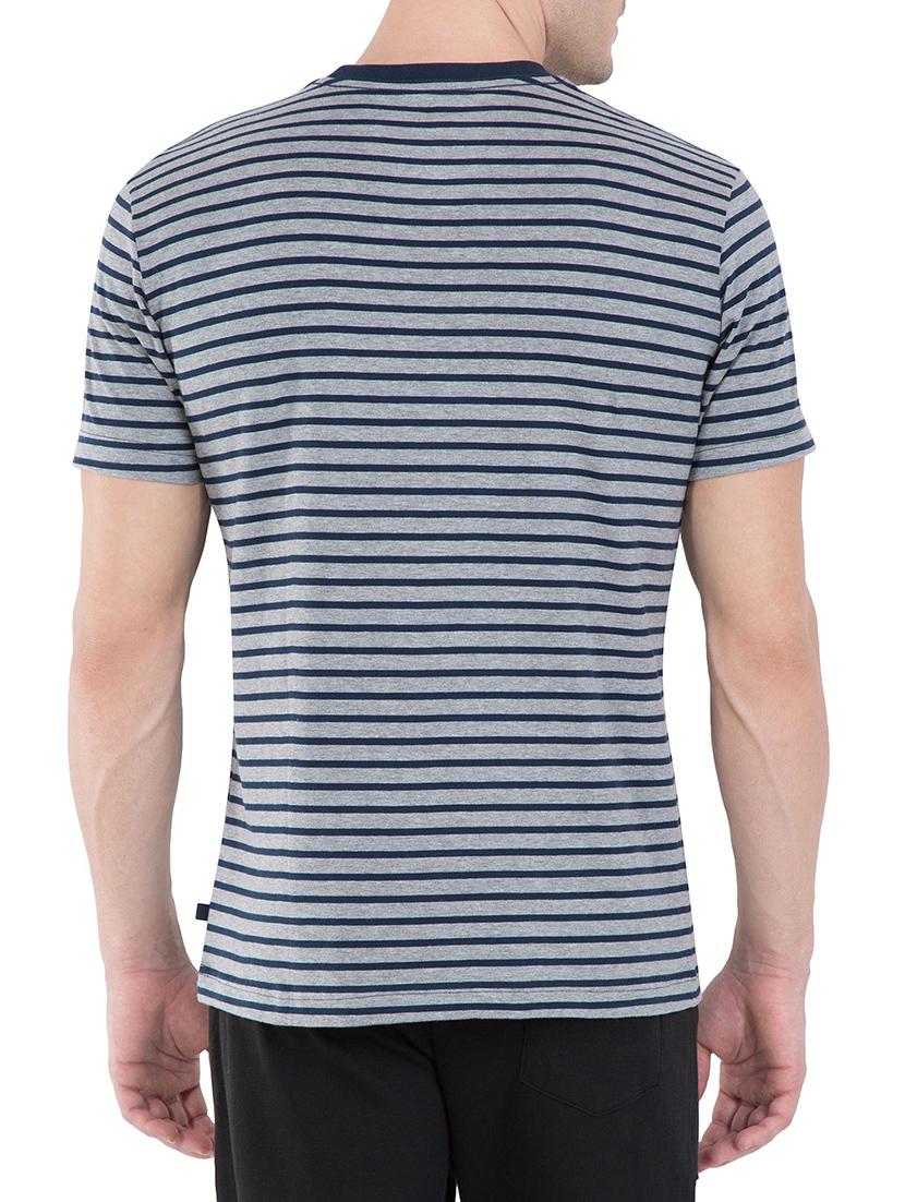 navy blue cotton t-shirt - 13121484 - Zoom Image - 3