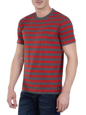 grey and red cotton t-shirt - 13121486 - Standard Image - 2