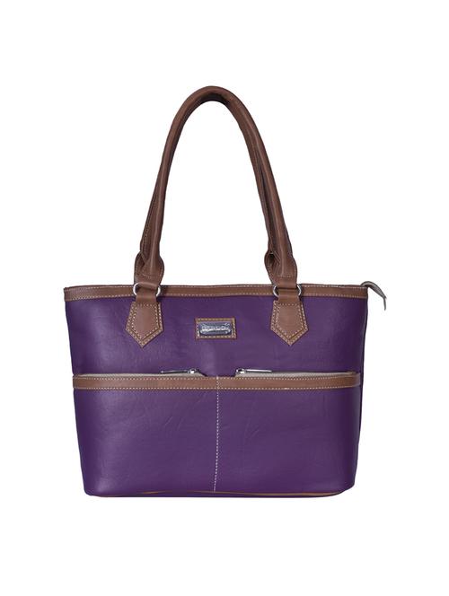 purple leatherette handbag - 13123284 - Standard Image - 1