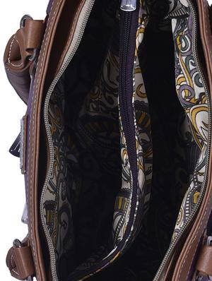 purple leatherette handbag - 13123284 - Standard Image - 3