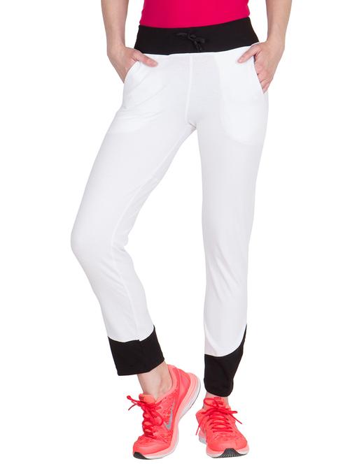 white cotton track pants - 13123754 - Standard Image - 1