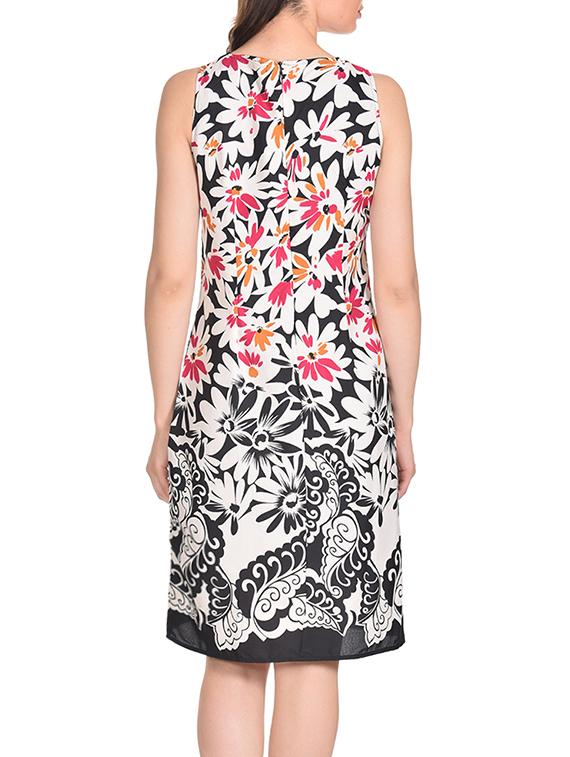 white crepe a-line dress - 13123827 - Zoom Image - 3