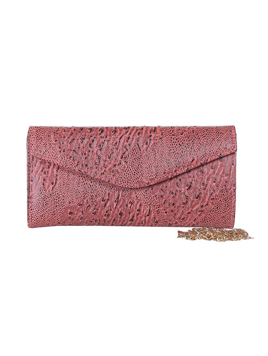 pink leatherette clutch - 13132225 - Zoom Image - 1