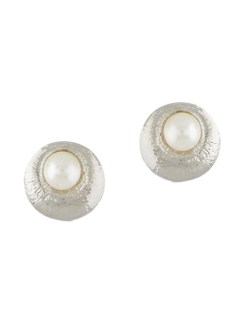 silver metal studs earrings - 13132490 - Very Small Image - 1