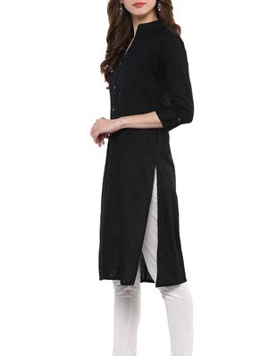 plain straight kurta - 13132873 - Standard Image - 2