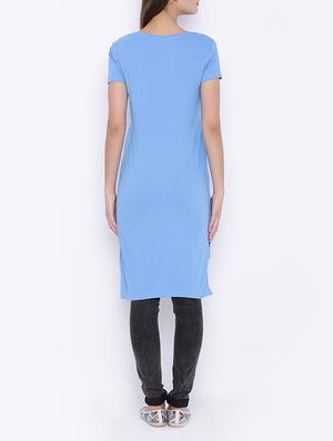 light blue cotton tunic - 13138374 - Standard Image - 3