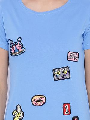 light blue cotton tunic - 13138374 - Standard Image - 4