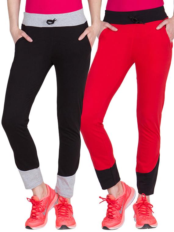 multi colored cotton blend track pant combo - 13144521 - Zoom Image - 1