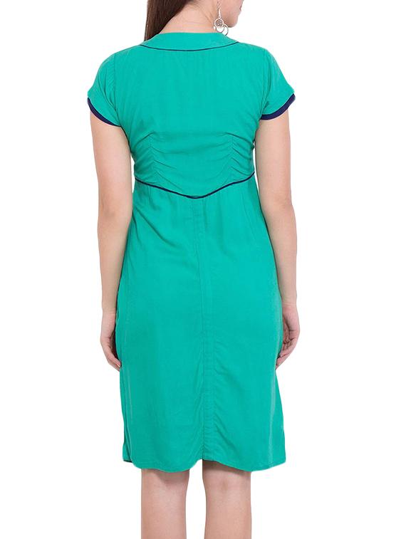 green rayon dress - 13144575 - Zoom Image - 3