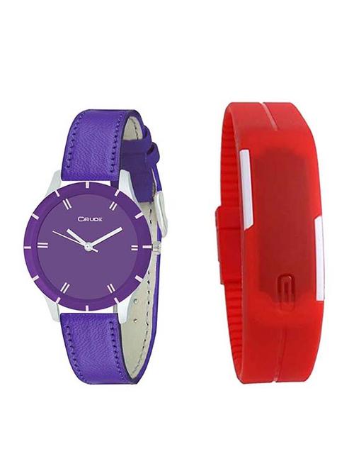crude combo of 2 multicolor dial analog & digital watch-rg605 for - women's,girl's,boys & kid's - 13144994 - Standard Image - 1