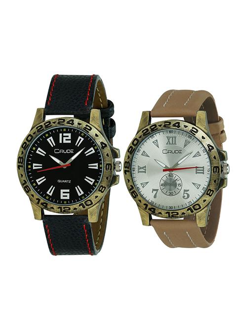 Crude Combo of 2 Analog Multi Color Watch-rg535 - 13145121 - Standard Image - 1