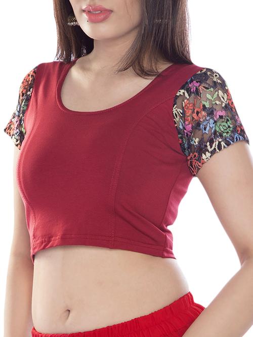 red solid blouse - 13146508 - Standard Image - 1