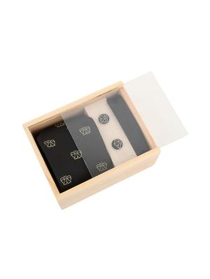 black micro fiber tie, cufflinks and a pocket square - 13148374 - Standard Image - 4