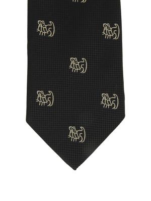 black micro fiber tie, cufflinks and a pocket square - 13148374 - Standard Image - 5