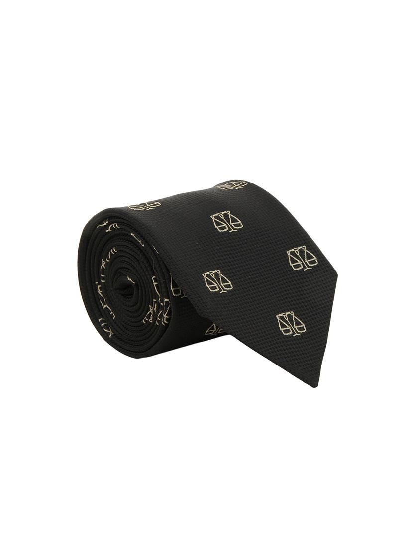 black micro fiber tie, cufflinks and a pocket square - 13148374 - Zoom Image - 2