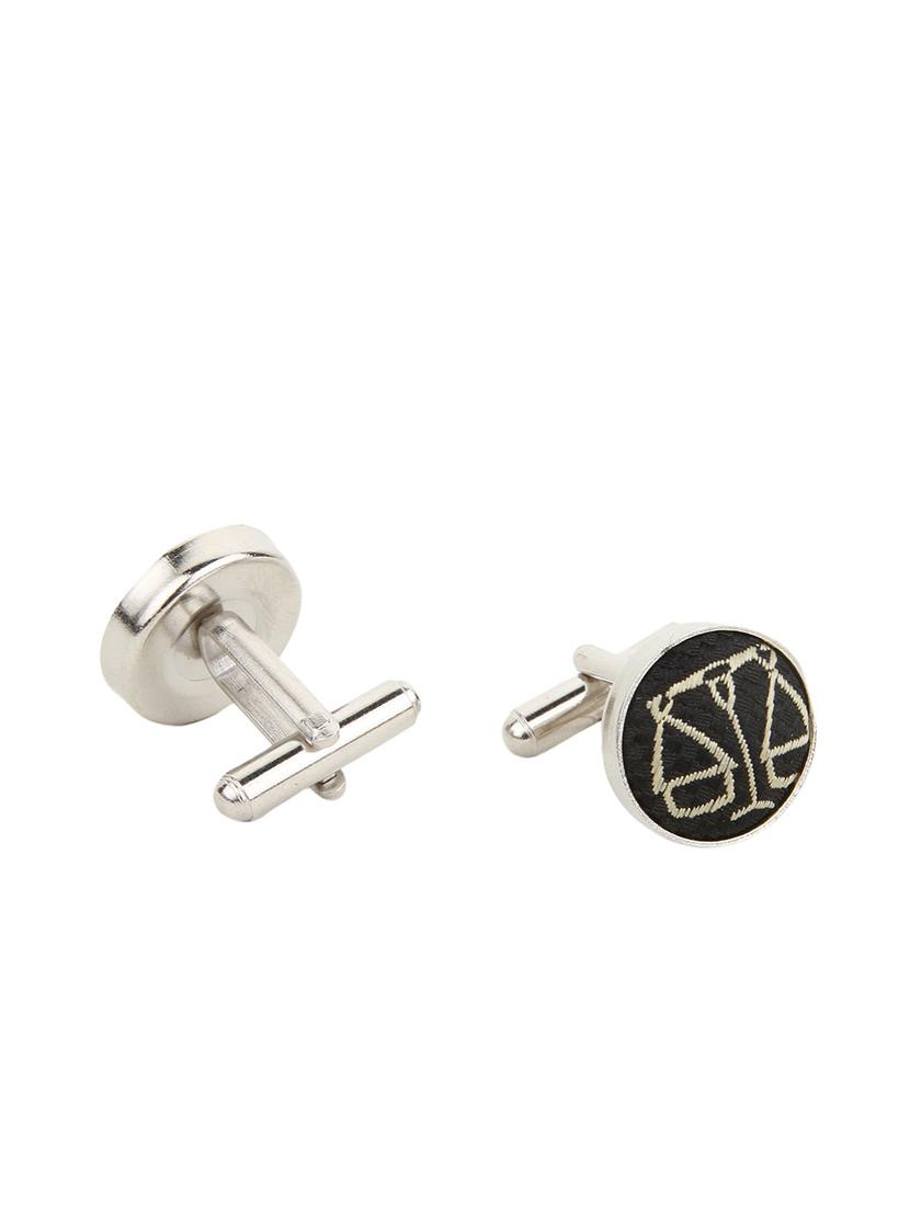 black micro fiber tie, cufflinks and a pocket square - 13148374 - Zoom Image - 3