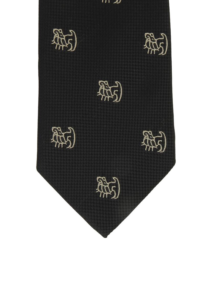 black micro fiber tie, cufflinks and a pocket square - 13148374 - Zoom Image - 5