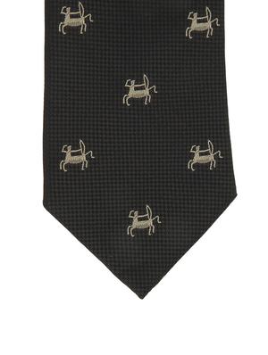 black micro fiber tie, cufflinks and a pocket square - 13148381 - Standard Image - 3