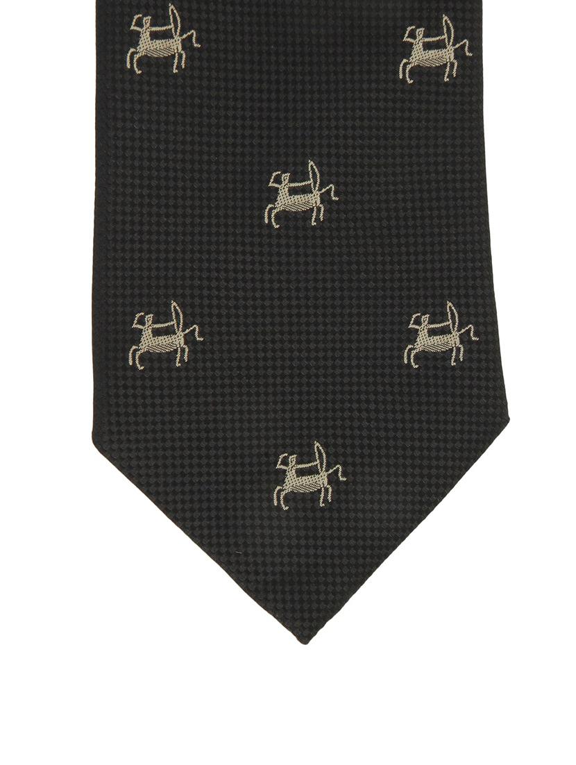 black micro fiber tie, cufflinks and a pocket square - 13148381 - Zoom Image - 3