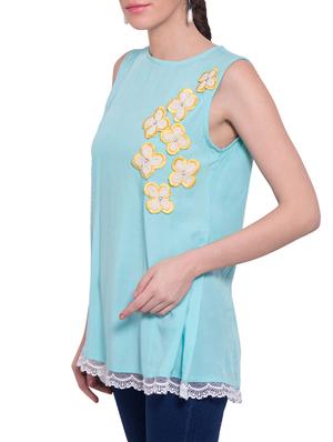 blue viscose regular top - 13154483 - Standard Image - 2