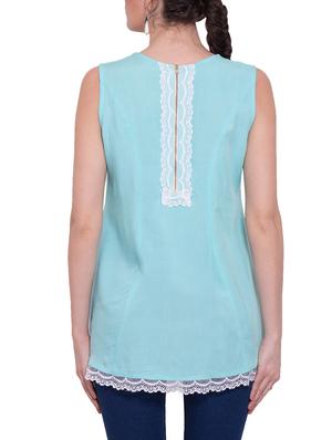 blue viscose regular top - 13154483 - Standard Image - 3