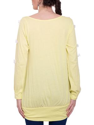 yellow cotton regular top - 13154485 - Standard Image - 3