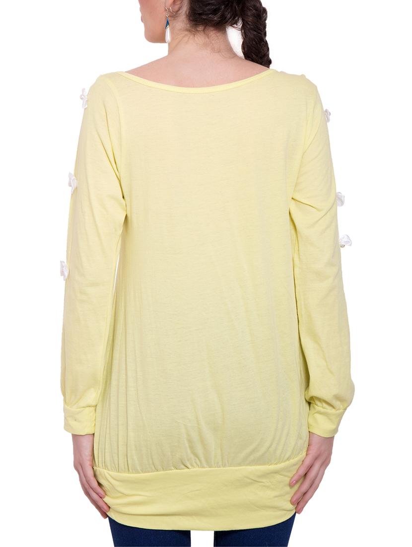 yellow cotton regular top - 13154485 - Zoom Image - 3