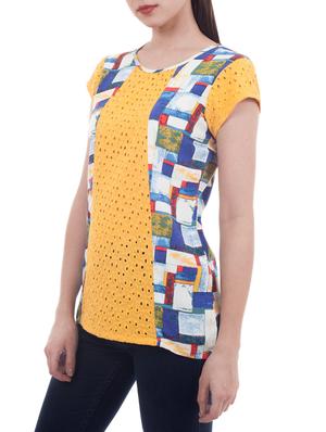 yellow viscose regular top - 13154507 - Standard Image - 2