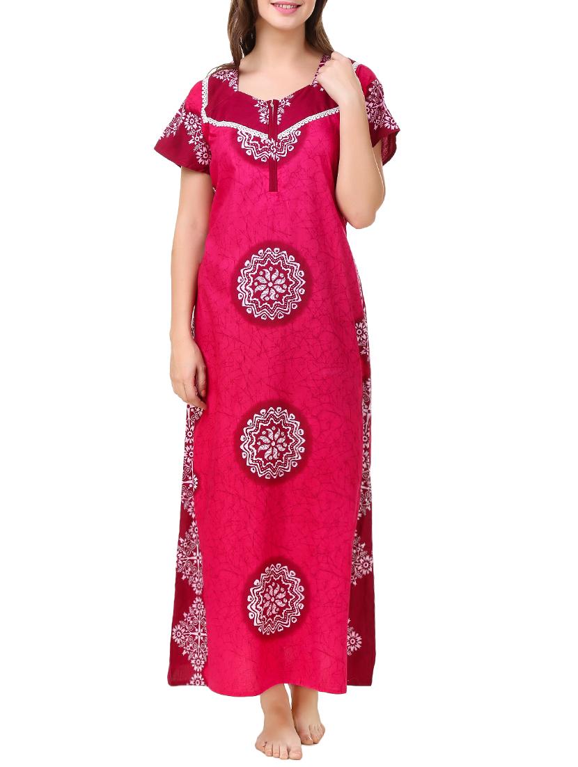 pink cotton gowns - 13155138 - Zoom Image - 1