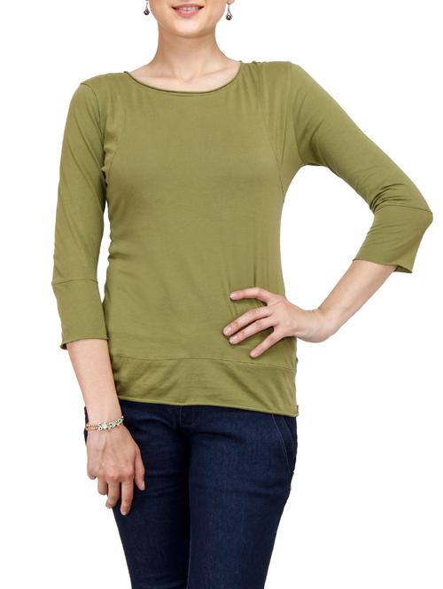 green cotton regular tee - 13157901 - Very Small Image - 1