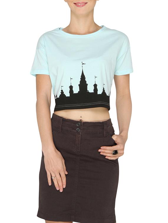 green cotton crop top - 13158377 - Zoom Image - 1