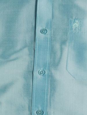 light blue solid casual shirt - 13158680 - Standard Image - 4