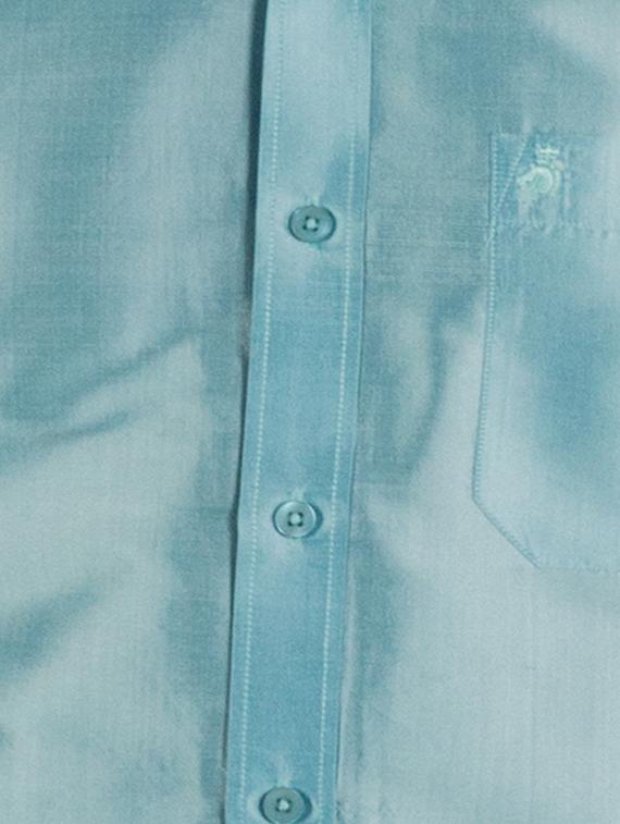 light blue solid casual shirt - 13158680 - Zoom Image - 4