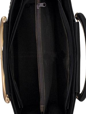 black leatherette handbag - 13158907 - Standard Image - 3