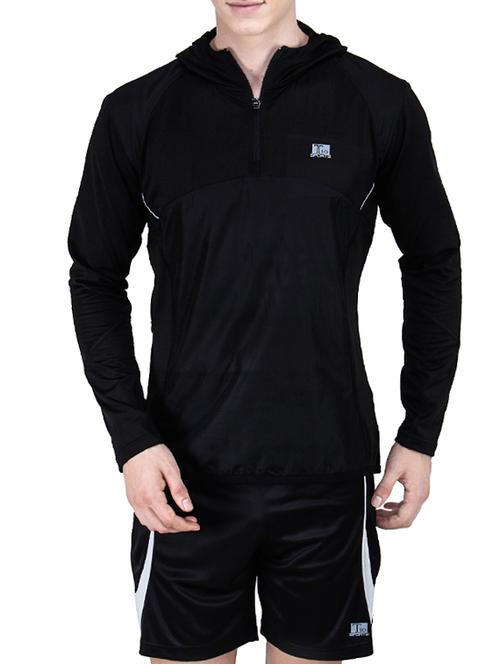 solid black polyester t-shirt - 13159040 - Standard Image - 1