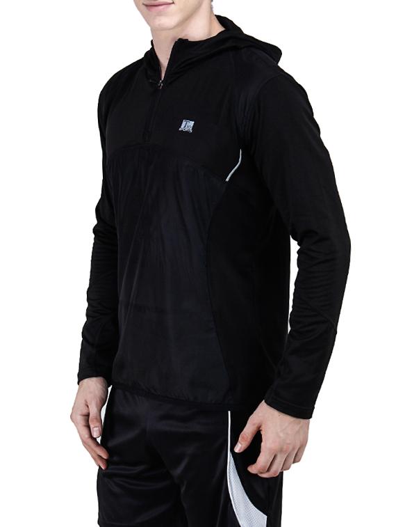 solid black polyester t-shirt - 13159040 - Zoom Image - 2