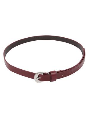 genuine leather burgundy belt - 13159708 - Standard Image - 3