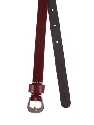 genuine leather burgundy belt - 13159708 - Standard Image - 4