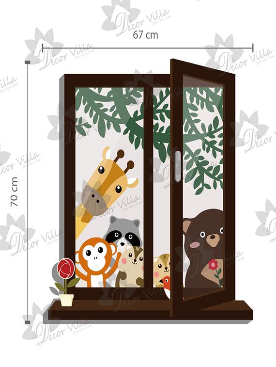 wall sticker (window ,wall covering area 26 x 27 inch) - 13165036 - Zoom Image - 2