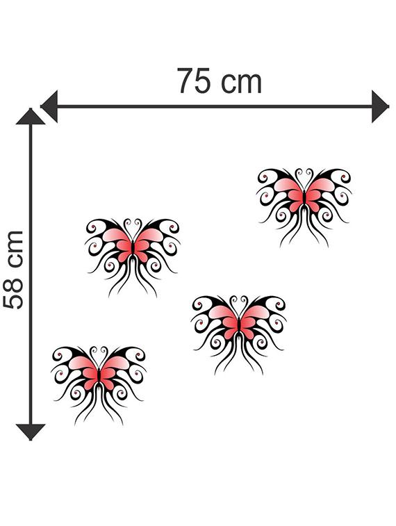 wall sticker (red butterfly,wall covering area 23 x 29 inch) - 13165067 - Zoom Image - 2