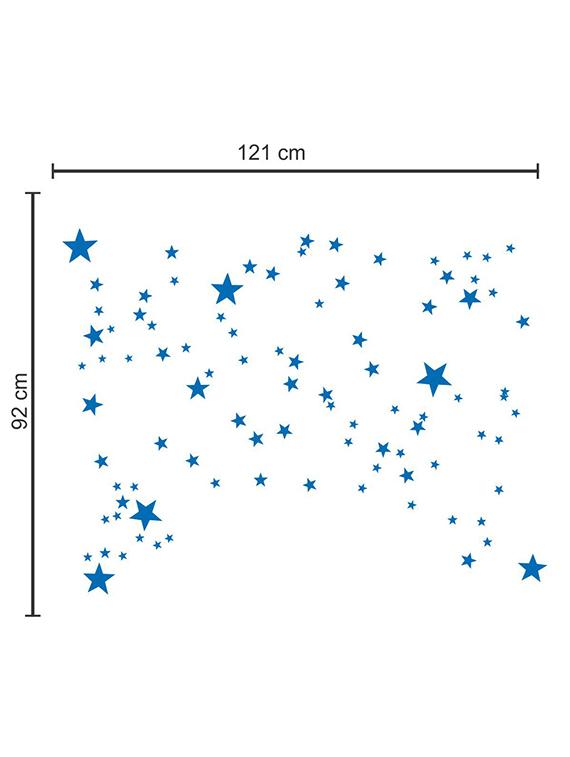 wall sticker (blue stars,wall covering area 18 x 14 inch) - 13165149 - Zoom Image - 2