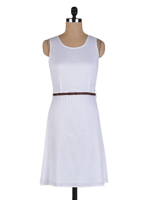 white rayon sleeveless dress - 1316651 -  Standard Image - 0