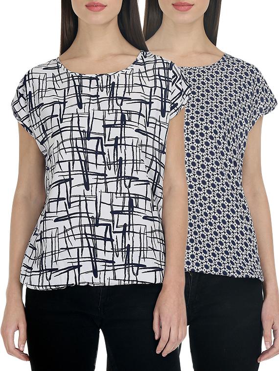 multi colored crepe regular top - 13168351 - Zoom Image - 1
