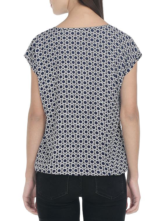 multi colored crepe regular top - 13168351 - Zoom Image - 4