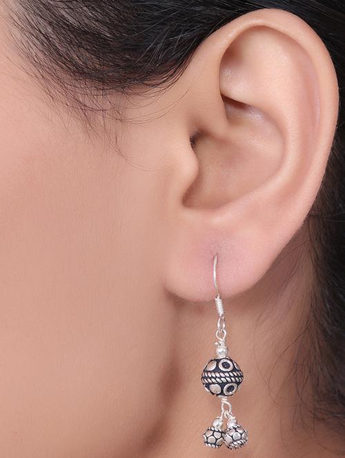 sterling silver bead drop earrings - 1316944 - Standard Image - 1