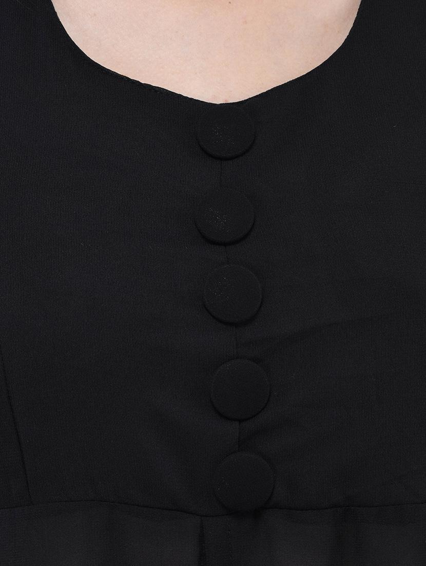 black georgette solid tunic - 13169890 - Zoom Image - 4
