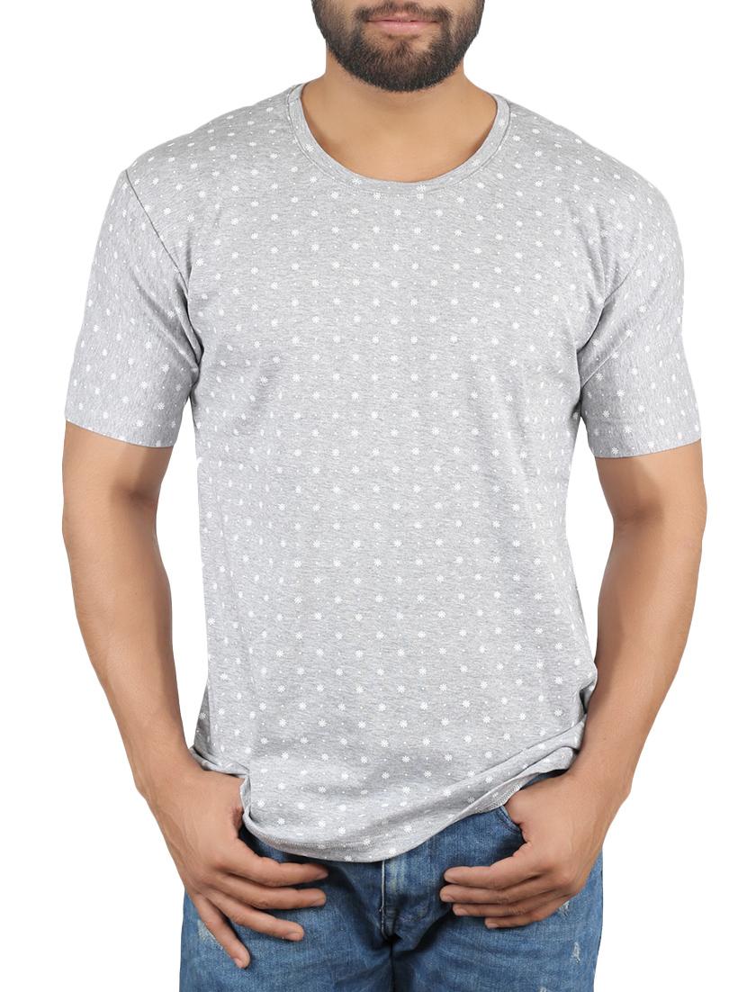 grey cotton printed t-shirt - 13170751 - Zoom Image - 1